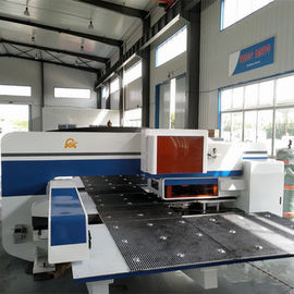 Double Servo Punch Press , 32 Stations Cnc Hydraulic Punching Machine